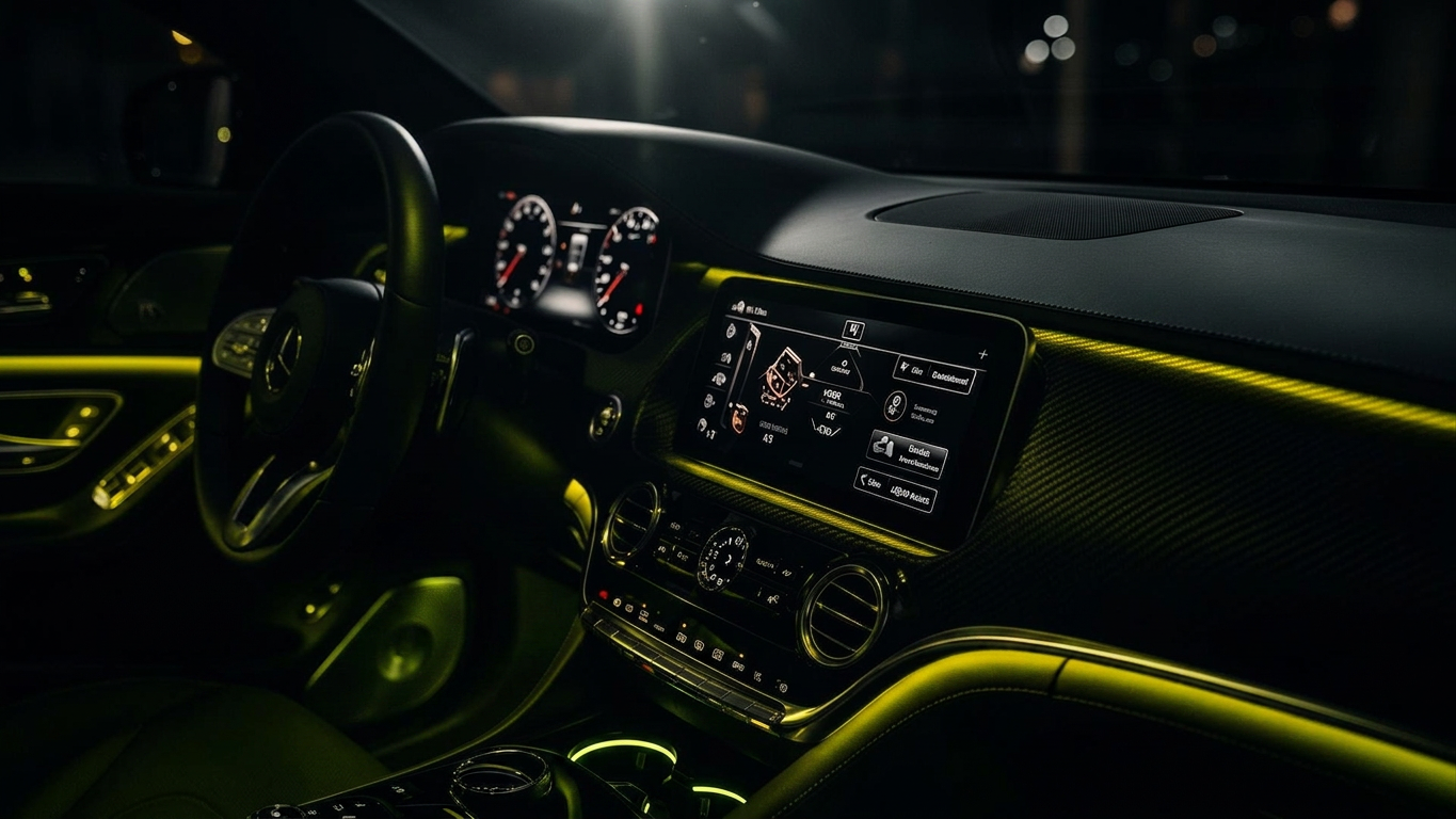 Premium Car-Audio Dashboard mit Ambientebeleuchtung